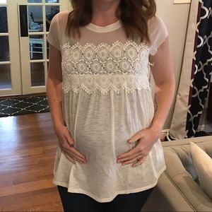 Jessica Simpson Maternity Blouse Lace Sz. M